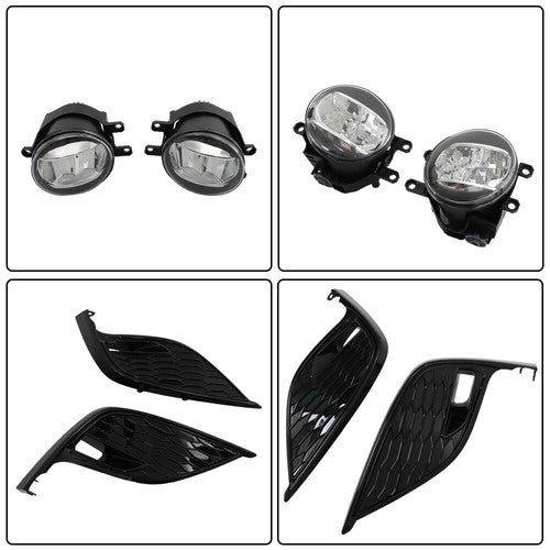 For 2021-2023 Toyota Camry SE XSE Fog Lights Switch Wire Bezel Clear Black LED