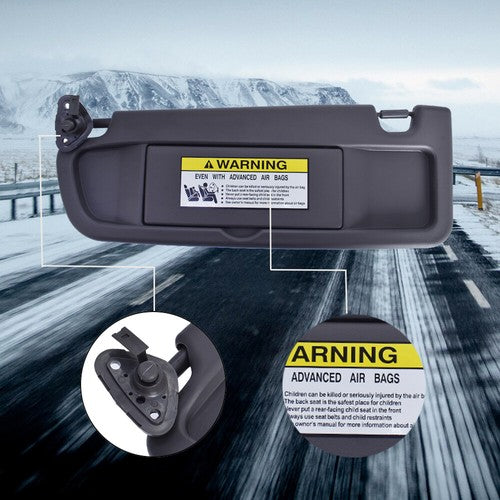 Driver LH Side Drak Gray Sun Visor For Honda Civic 2006 2007-2011 83280SNAA01ZA