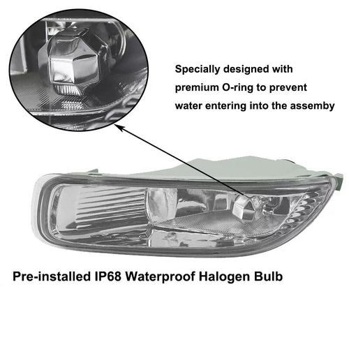 Halogen Driving Fog Lights Lamps w/Switch Wiring for 2003 2004 Toyota Corolla