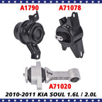 Engine Trans w/o Bracket & Torque Strut Mount 3PCS for Kia Soul 1.6L 2.0L 10-11