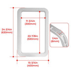 15.7 x 24.8 White RV Entrance Door Window Frame for Camper Trailer