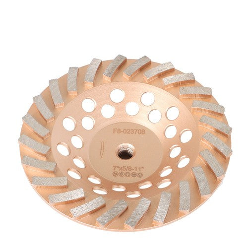 7" Diameter 5/8"-11 Arbor 24 Turbo Grinding Wheels for Concrete and Masonry US