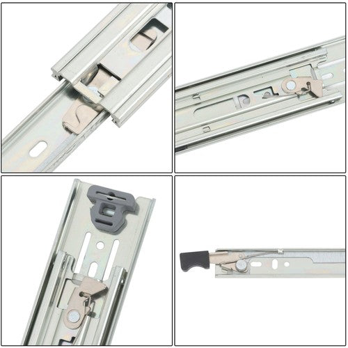 1 Pair 20 Inch 150 Lb Capacity Heavy Duty Locking Drawer Slides