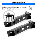 Pair Rear Tailgate Door Hinges Powder Coated for Jeep Wrangler JK 2007 2018