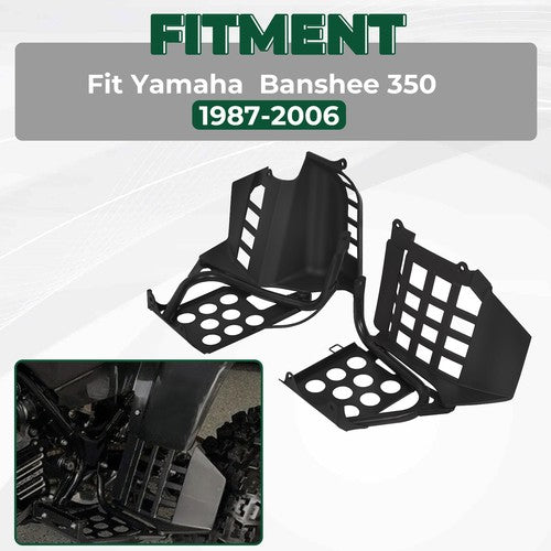 Black Heel Guards Footrest For 1987-2006 Yamaha Banshee LH+RH Nerf Bars