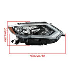 Headlight Replacement For Nissan Rogue 2017 2018 2019 Right Side Chrome Housing