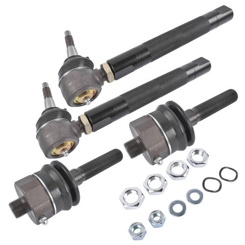 0-6" Heavy Duty Tie Rod Ends Kits for Chevy Silverado Sierra 2500HD 3500HD Black