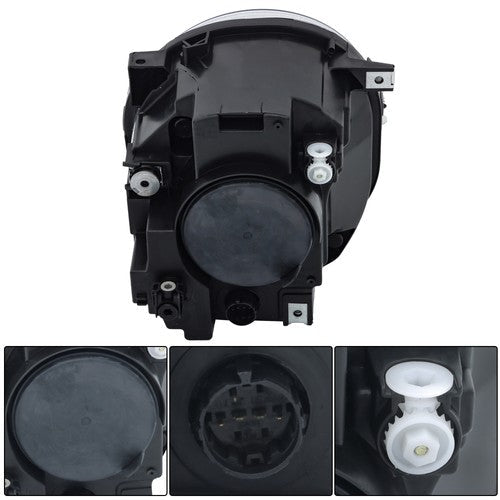 Left Chrome Headlights For Jeep Renegade 2015-2018 Projector Halogen Headlamps