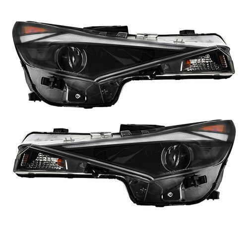 Headlights Replacement For Hyundai Elantra 2021-2022 LH+RH Clear Black Halogen