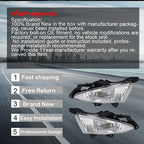 L+R Bumper Clear Fog Light Assembly For 07-10 Hyundai Elantra Sedan 4-Door 2.0L