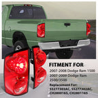 Tail Lights Brake Lamps for Dodge Ram 1500 2007-2008 2007-2009 Ram 2500 3500 DOT