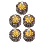 5 Pack 1-1/2" x 1" x 1/4" Aluminum Oxide Shank Mounted Flap Wheels 120 Grit