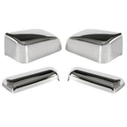 Pair Chrome Tow Mirror Cap Cover for 2014 2018 2019 Chevy Silverado GMC Sierra
