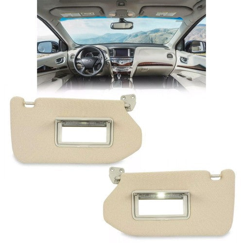 Pair Sun Visor for Nissan Pathfinder 2013-2018 Infiniti QX60 2014-2017 Lamp