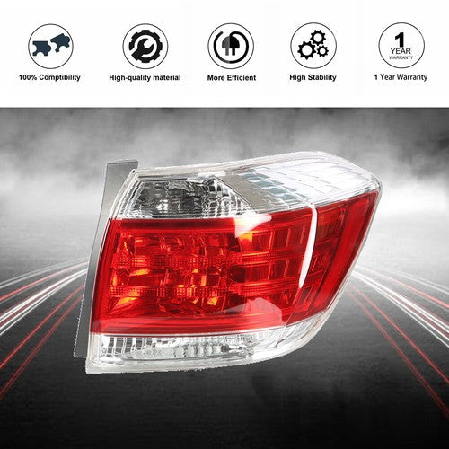 Taillights Rear RH /Passenger For Toyota Highlander 2011-2013 Brake Tail Light