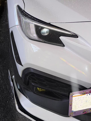 4PCS Carbon Fiber Front Bumper Side Blade Canard Fin for Subaru WRX VB S4