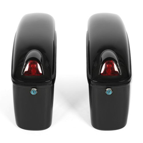 Universal Hard Bags Motorcycle Saddlebags Luggage Bag For Harley Softail Suzuki
