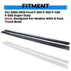 Bed Side Rail Top Molding Covers For Ford F250 F350 Super Duty 02 16 8 Ft LH RH