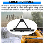 Rear Bumper With Tire Carrier D Ring For Jeep Wrangler YJ 87 96 TJ 97 06