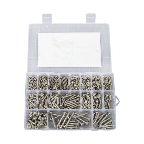 550× Wood screws kits #4 #6 #8 #10 #12 countersunk 304 Stainless steel