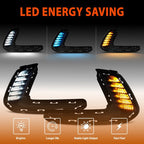 LED DRL Turn Signal Night Driving Fog Lights Pair for 2016-2018 Hyundai Elantra