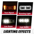 Full Led Dual Projector Headlights for Peterbilt 379 357 359 389 Truck