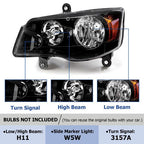 Headlights For Dodge Grand Caravan 2011-20 For Chrysler Town&Country2008-16 2Pcs
