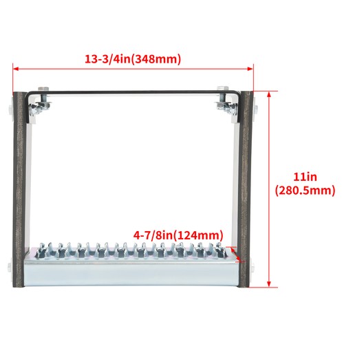 Heavy Duty 13"  x 11" Truck Step Flexible Side Step W/ Diamond Deck Span