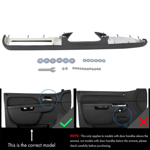Front Driver Side Door Armrest Repair Black for Chevrolet Tahoe Silverado 10-14