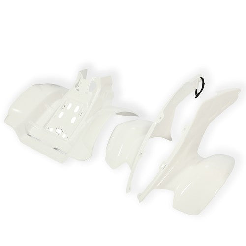 For Honda TRX 250R 1986 1989 White Front Rear Fender Set Plastics Kit