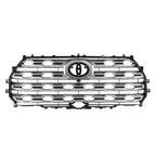 Fit Toyota Tundra 2022-2024 Platinum Brushed Satin Aluminum Front Upper Grille