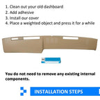 Light Brown Dash Pad Cover for 1981 1991 Chevrolet GMC C K R V Truck SUV Pickup