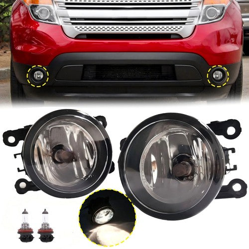 Clear Front Bumper Driving Fog Light Replacement for Ford Explorer 2011-2015