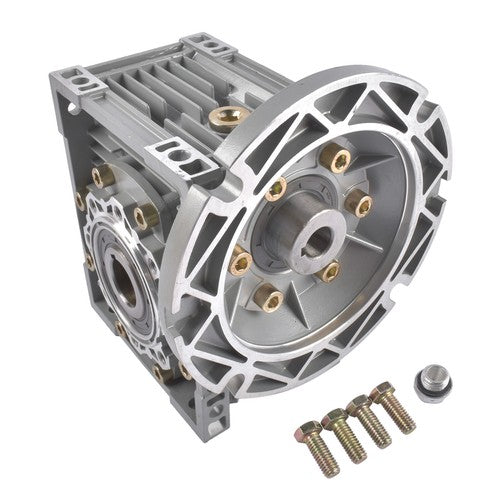 MRV063 Ratio 100:1 Worm Gear Speed Reducer, 56C Flange 0.57HP Input, Keyed Shaft