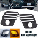 LED Daytime Running Light Turn Signal Fog Lamp Cover for Subaru Forester 2022-24
