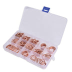 Assorted Solid Copper Crush Washers Seal Flat Ring Hydraulic Fittings Set 280pcs