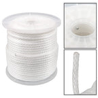 5/16 Inch 250ft White Nylon Solid Braid Rope | High UV & Abrasion Resistance
