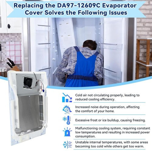 DA97 12609C Refrigerator Evaporator Cover for Samsung RF263BEAESR RF260BEAESR