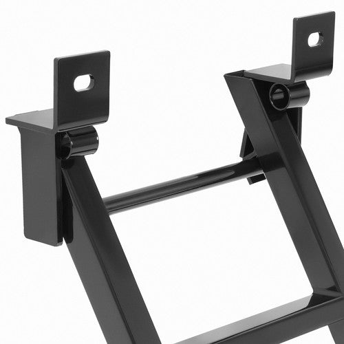 Truck Bed Step 2-Rung Retractable Tailgate Ladder Heavy Duty W/L-Shaped Bracket