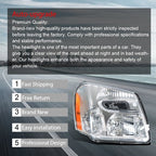 Front Headlight Fit For Chevy Equinox 2005-2009 Headlamp Projector LH+RH Pair
