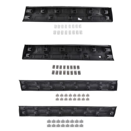 4Pcs Front Rear Lower LH & RH Door Trim Molding Black for Cadillac XT5 2017-2025