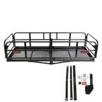 Folding Trailer Hitch Cargo Carrier Basket Luggage Rack with 2 Inch Receiver 500 LBS