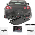 Pair Rear Bumper Lip Spoiler Splitter Diffuser CF for 08-16 Nissan GTR R35