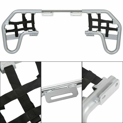 Pair of Nerf Bars Silver bar Black nets Aluminum For Honda TRX 250EX 250X 01-24