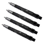 4Pcs Common Rail Diesel Fuel Injectors Black Fits JCB T4 Excavator 444 Engine