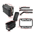 36L Luggage Side Box Hard Trunk Saddle Bag with Mounting Brackets Universal