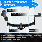 Bumper Class III Trailer Hitch 2 Receiver for Honda CRV 2007-2011 Powder Coated
