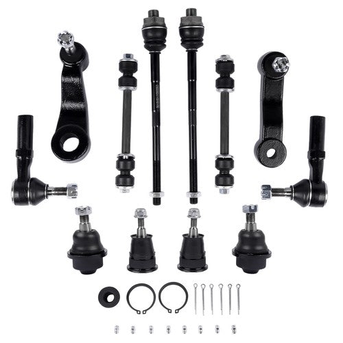 12Pcs Front Ball Joints Tie Rods Idler Pitman Arm for Chevy Silverado 2500 3500