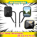 For Jeep Wrangler JK CJ YJ TJ JL Door Off Quick Release Side Hinge View Mirrors