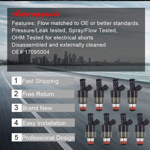 17095004 8x Fuel Injectors For Chevrolet GM 1994-1997 5.7L V8